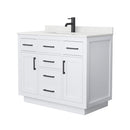 Beckett TK 42" Free Standing Single Basin Vanity Set with Cabinet and Quartz Vanity Top - image 14