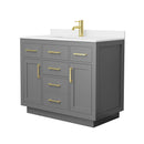 Beckett TK 42" Free Standing Single Basin Vanity Set with Cabinet and Quartz Vanity Top - image 17