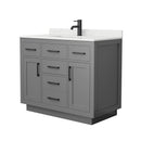 Beckett TK 42" Free Standing Single Basin Vanity Set with Cabinet and Quartz Vanity Top - image 20