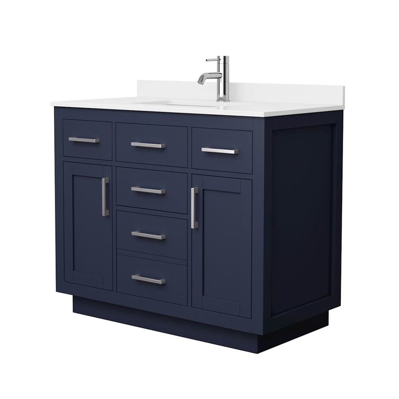 Beckett TK 42" Free Standing Single Basin Vanity Set with Cabinet and Quartz Vanity Top - image 21