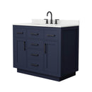 Beckett TK 42" Free Standing Single Basin Vanity Set with Cabinet and Quartz Vanity Top - image 2