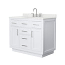 Beckett TK 42" Free Standing Single Basin Vanity Set with Cabinet and Quartz Vanity Top - image 8