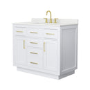 Beckett TK 42" Free Standing Single Basin Vanity Set with Cabinet and Quartz Vanity Top - image 10