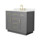Beckett TK 42" Free Standing Single Basin Vanity Set with Cabinet and Quartz Vanity Top - image 16