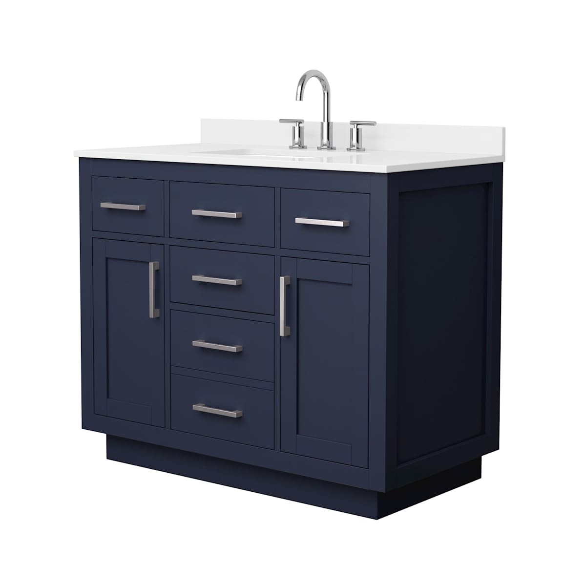 Beckett TK 42" Free Standing Single Basin Vanity Set with Cabinet and Quartz Vanity Top - image 19