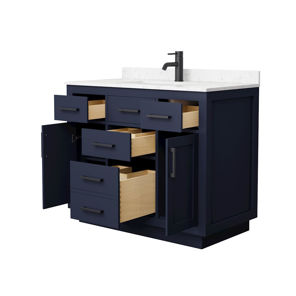 Beckett TK 42" Free Standing Single Basin Vanity Set with Cabinet and Cultured Marble Vanity Top