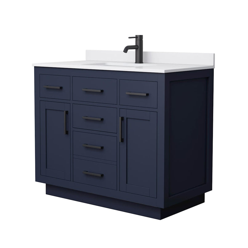 Beckett TK 42" Free Standing Single Basin Vanity Set with Cabinet and Cultured Marble Vanity Top - image 6