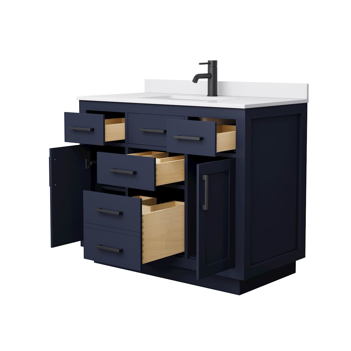 Beckett TK 42" Free Standing Single Basin Vanity Set with Cabinet and Cultured Marble Vanity Top - image 7