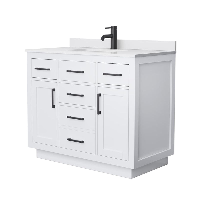 Beckett TK 42" Free Standing Single Basin Vanity Set with Cabinet and Cultured Marble Vanity Top - image 13