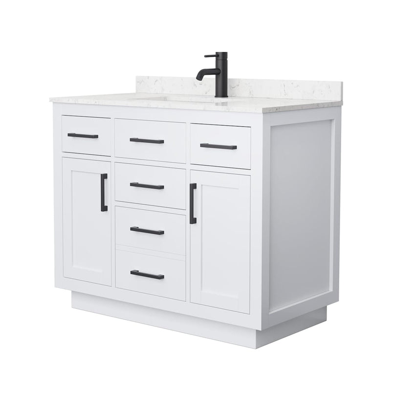 Beckett TK 42" Free Standing Single Basin Vanity Set with Cabinet and Cultured Marble Vanity Top - image 14