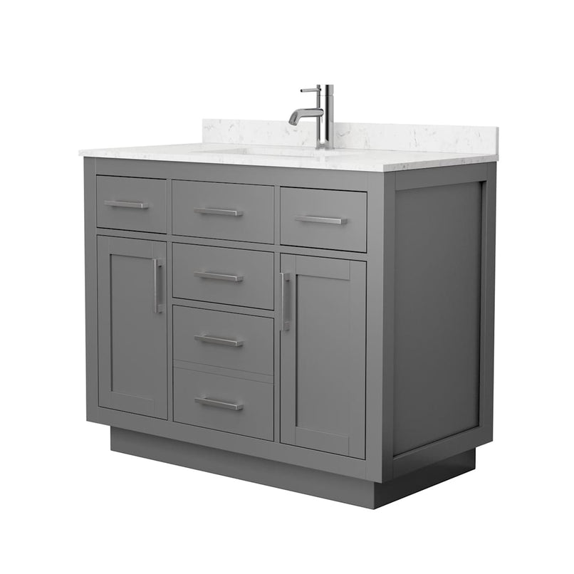 Beckett TK 42" Free Standing Single Basin Vanity Set with Cabinet and Cultured Marble Vanity Top - image 16