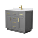 Beckett TK 42" Free Standing Single Basin Vanity Set with Cabinet and Cultured Marble Vanity Top - image 17