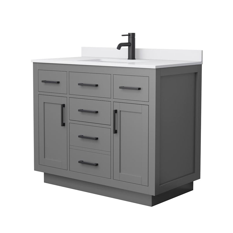 Beckett TK 42" Free Standing Single Basin Vanity Set with Cabinet and Cultured Marble Vanity Top - image 19