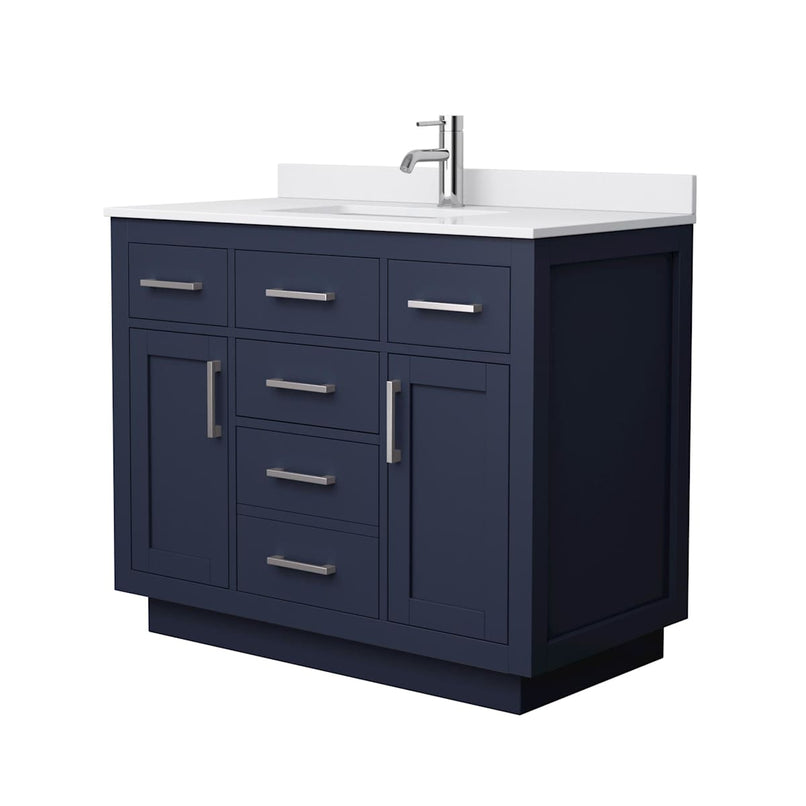 Beckett TK 42" Free Standing Single Basin Vanity Set with Cabinet and Cultured Marble Vanity Top - image 21