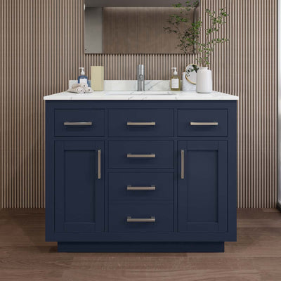 Beckett TK 42" Free Standing Single Basin Vanity Set with Cabinet and Quartz Vanity Top - image 1