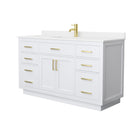 Beckett TK 60" Free Standing Single Basin Vanity Set with Cabinet and Quartz Vanity Top - image 8