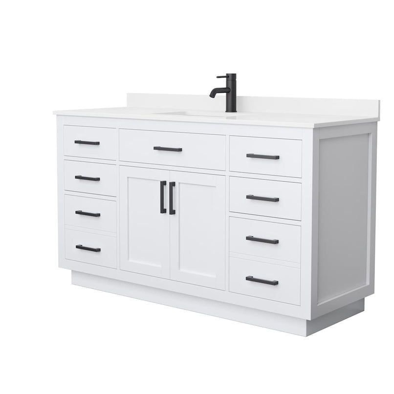 Beckett TK 60" Free Standing Single Basin Vanity Set with Cabinet and Quartz Vanity Top - image 10