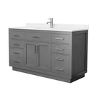 Beckett TK 60" Free Standing Single Basin Vanity Set with Cabinet and Quartz Vanity Top - image 12