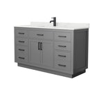Beckett TK 60" Free Standing Single Basin Vanity Set with Cabinet and Quartz Vanity Top - image 17