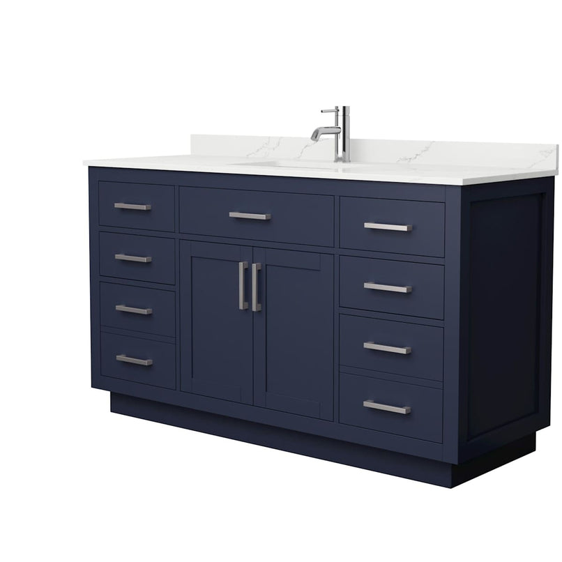 Beckett TK 60" Free Standing Single Basin Vanity Set with Cabinet and Quartz Vanity Top - image 19