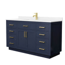 Beckett TK 60" Free Standing Single Basin Vanity Set with Cabinet and Quartz Vanity Top - image 20