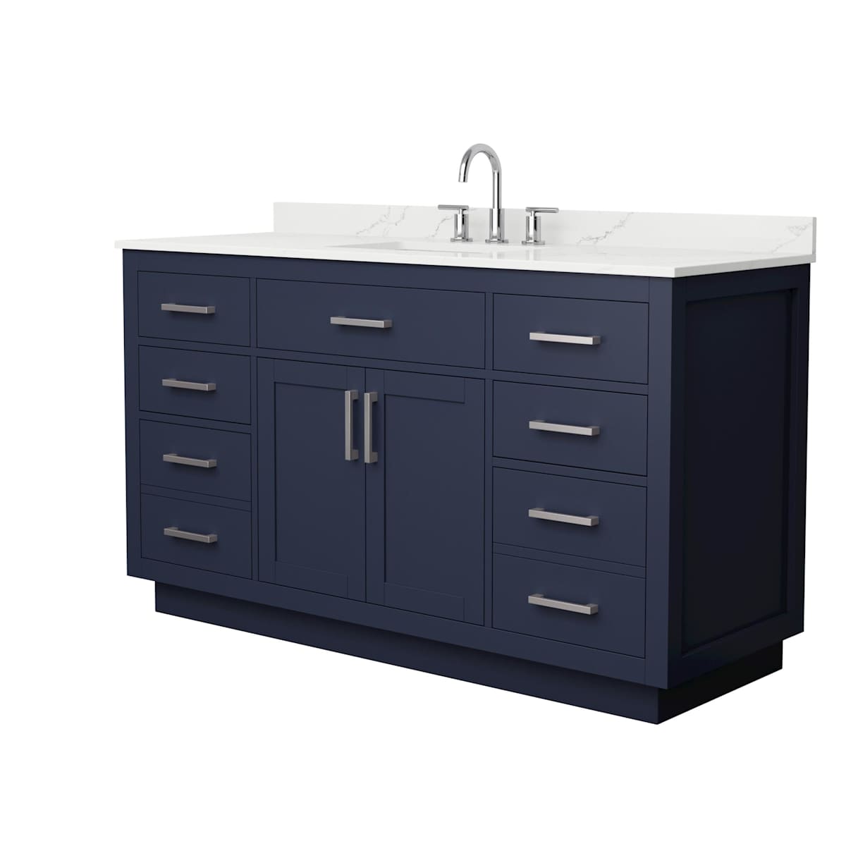 Beckett TK 60" Free Standing Single Basin Vanity Set with Cabinet and Quartz Vanity Top - image 20