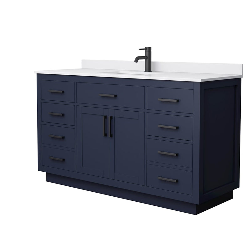 Beckett TK 60" Free Standing Single Basin Vanity Set with Cabinet and Cultured Marble Vanity Top - image 6