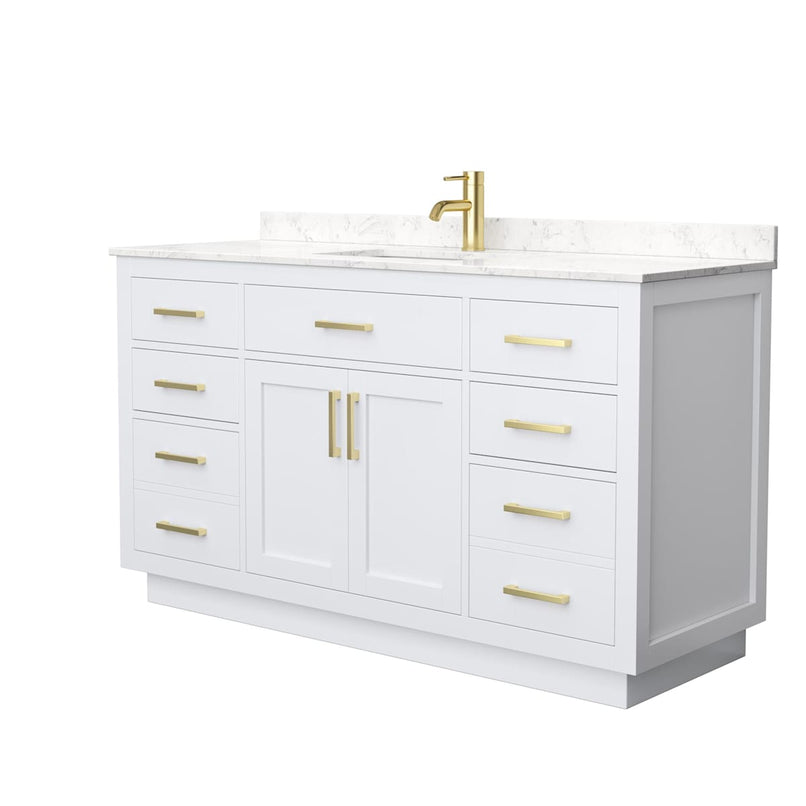 Beckett TK 60" Free Standing Single Basin Vanity Set with Cabinet and Cultured Marble Vanity Top - image 12