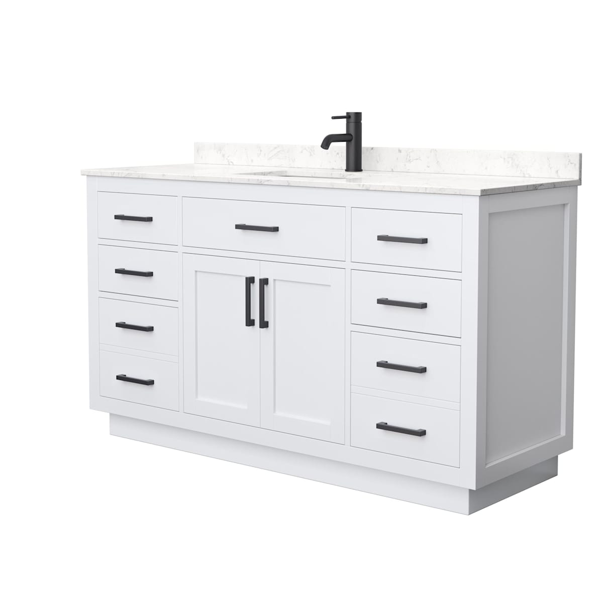 Beckett TK 60" Free Standing Single Basin Vanity Set with Cabinet and Cultured Marble Vanity Top - image 14