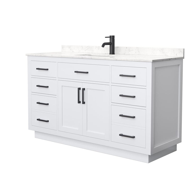 Beckett TK 60" Free Standing Single Basin Vanity Set with Cabinet and Cultured Marble Vanity Top - image 14