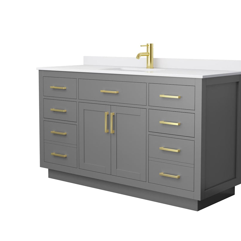 Beckett TK 60" Free Standing Single Basin Vanity Set with Cabinet and Cultured Marble Vanity Top - image 17