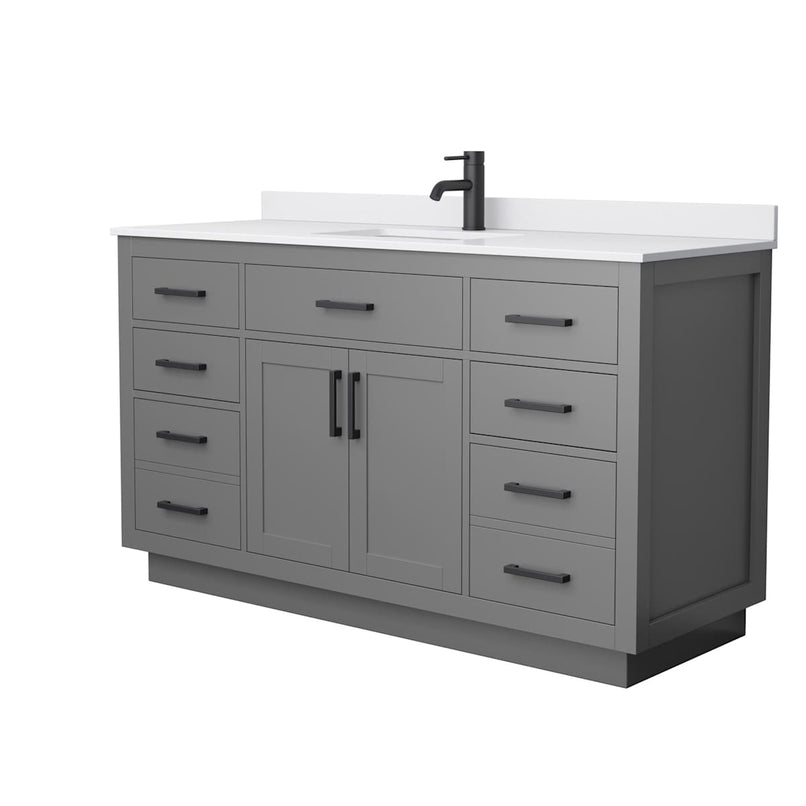 Beckett TK 60" Free Standing Single Basin Vanity Set with Cabinet and Cultured Marble Vanity Top - image 19