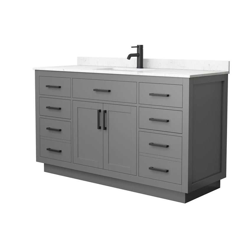 Beckett TK 60" Free Standing Single Basin Vanity Set with Cabinet and Cultured Marble Vanity Top - image 20