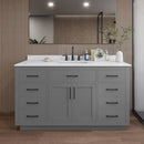 Beckett TK 60" Free Standing Single Basin Vanity Set with Cabinet and Quartz Vanity Top - image 1