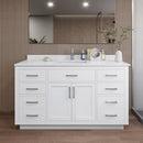 Beckett TK 60" Free Standing Single Basin Vanity Set with Cabinet and Cultured Marble Vanity Top - image 1
