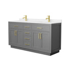 Beckett TK 66" Free Standing Double Basin Vanity Set with Cabinet and Quartz Vanity Top - image 15