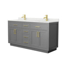 Beckett TK 66" Free Standing Double Basin Vanity Set with Cabinet and Quartz Vanity Top - image 16