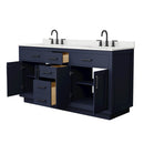 Beckett TK 66" Free Standing Double Basin Vanity Set with Cabinet and Quartz Vanity Top - image 3