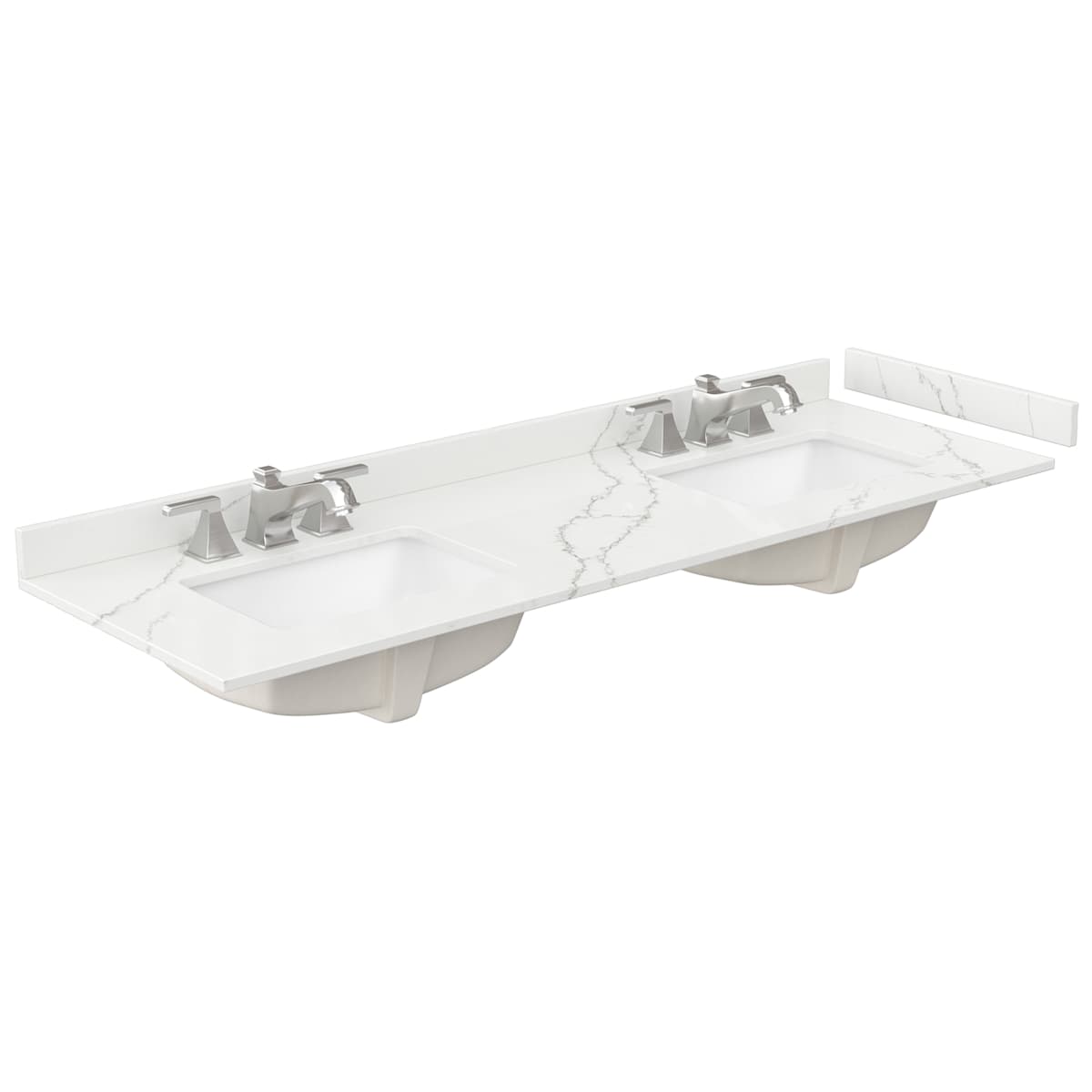 Beckett TK 66" Free Standing Double Basin Vanity Set with Cabinet and Quartz Vanity Top - image 4