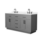 Beckett TK 66" Free Standing Double Basin Vanity Set with Cabinet and Quartz Vanity Top - image 17