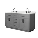 Beckett TK 66" Free Standing Double Basin Vanity Set with Cabinet and Quartz Vanity Top - image 18