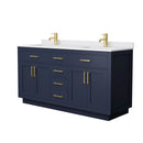 Beckett TK 66" Free Standing Double Basin Vanity Set with Cabinet and Cultured Marble Vanity Top - image 9