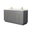 Beckett TK 66" Free Standing Double Basin Vanity Set with Cabinet and Cultured Marble Vanity Top - image 15