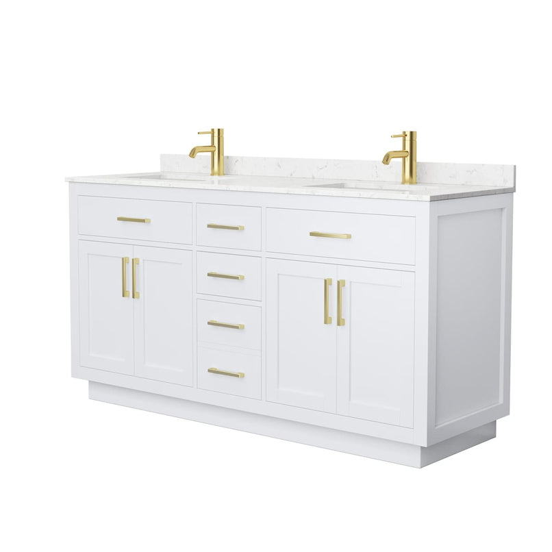 Beckett TK 66" Free Standing Double Basin Vanity Set with Cabinet and Cultured Marble Vanity Top - image 20