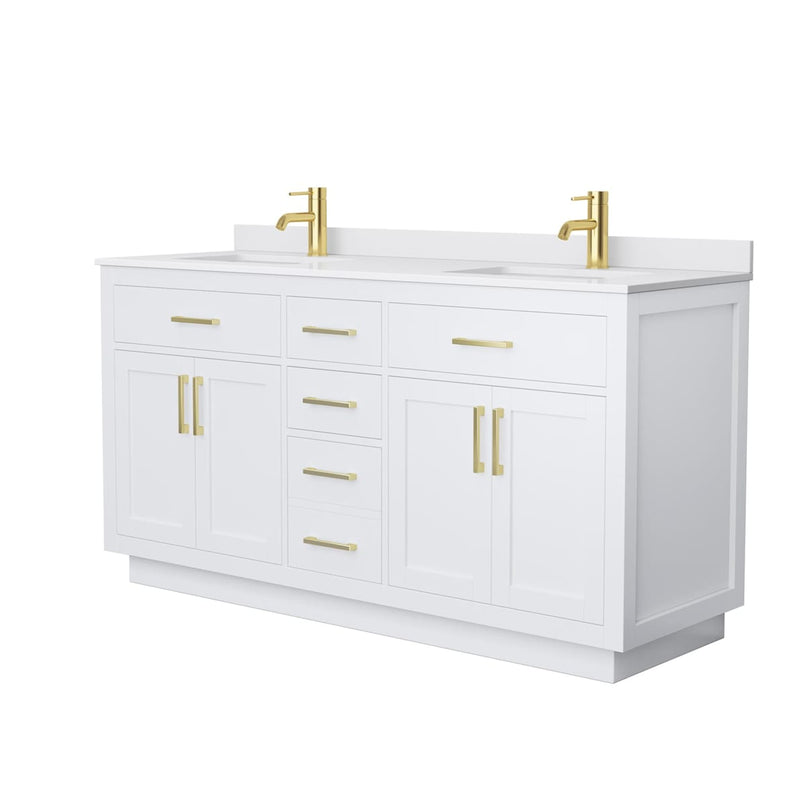 Beckett TK 66" Free Standing Double Basin Vanity Set with Cabinet and Cultured Marble Vanity Top - image 21