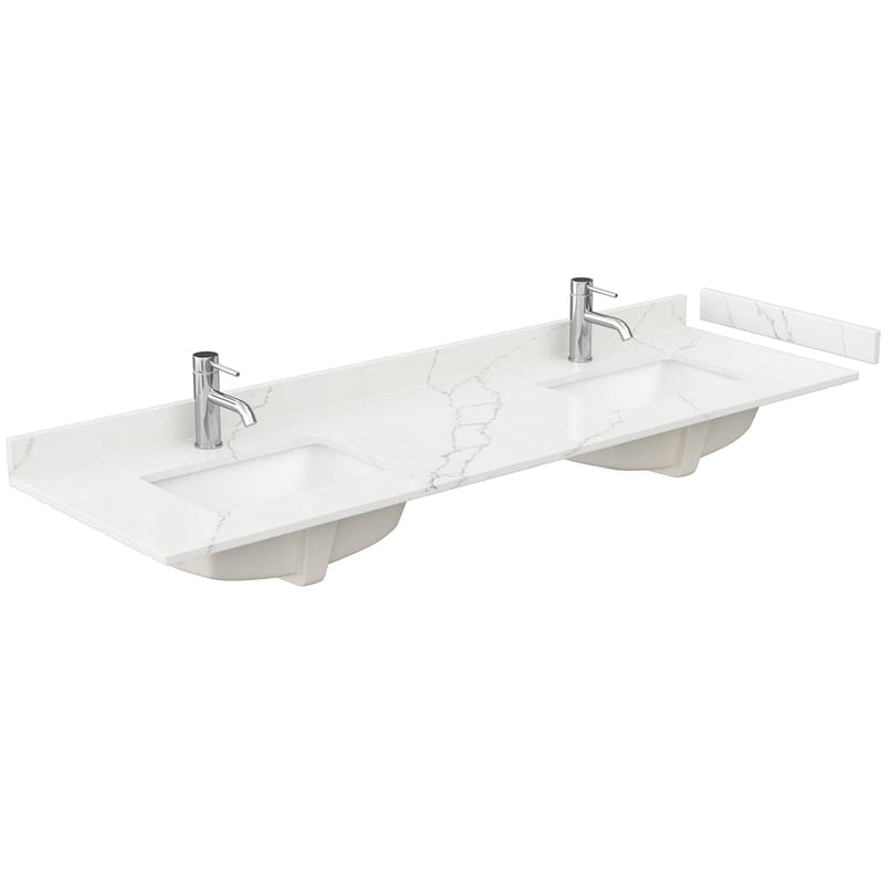 Beckett TK 72" Free Standing Double Basin Vanity Set with Cabinet and Quartz Vanity Top - image 4