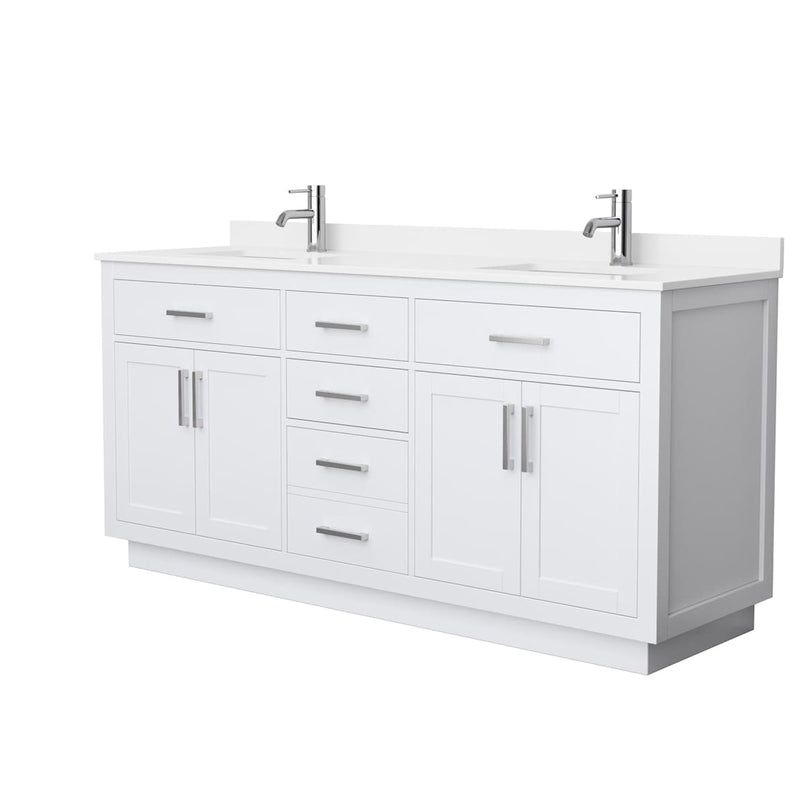 Beckett TK 72" Free Standing Double Basin Vanity Set with Cabinet and Quartz Vanity Top - image 7