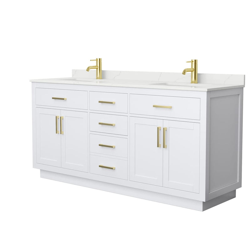 Beckett TK 72" Free Standing Double Basin Vanity Set with Cabinet and Quartz Vanity Top - image 10