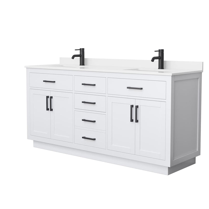 Beckett TK 72" Free Standing Double Basin Vanity Set with Cabinet and Quartz Vanity Top - image 11