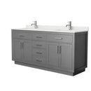 Beckett TK 72" Free Standing Double Basin Vanity Set with Cabinet and Quartz Vanity Top - image 14